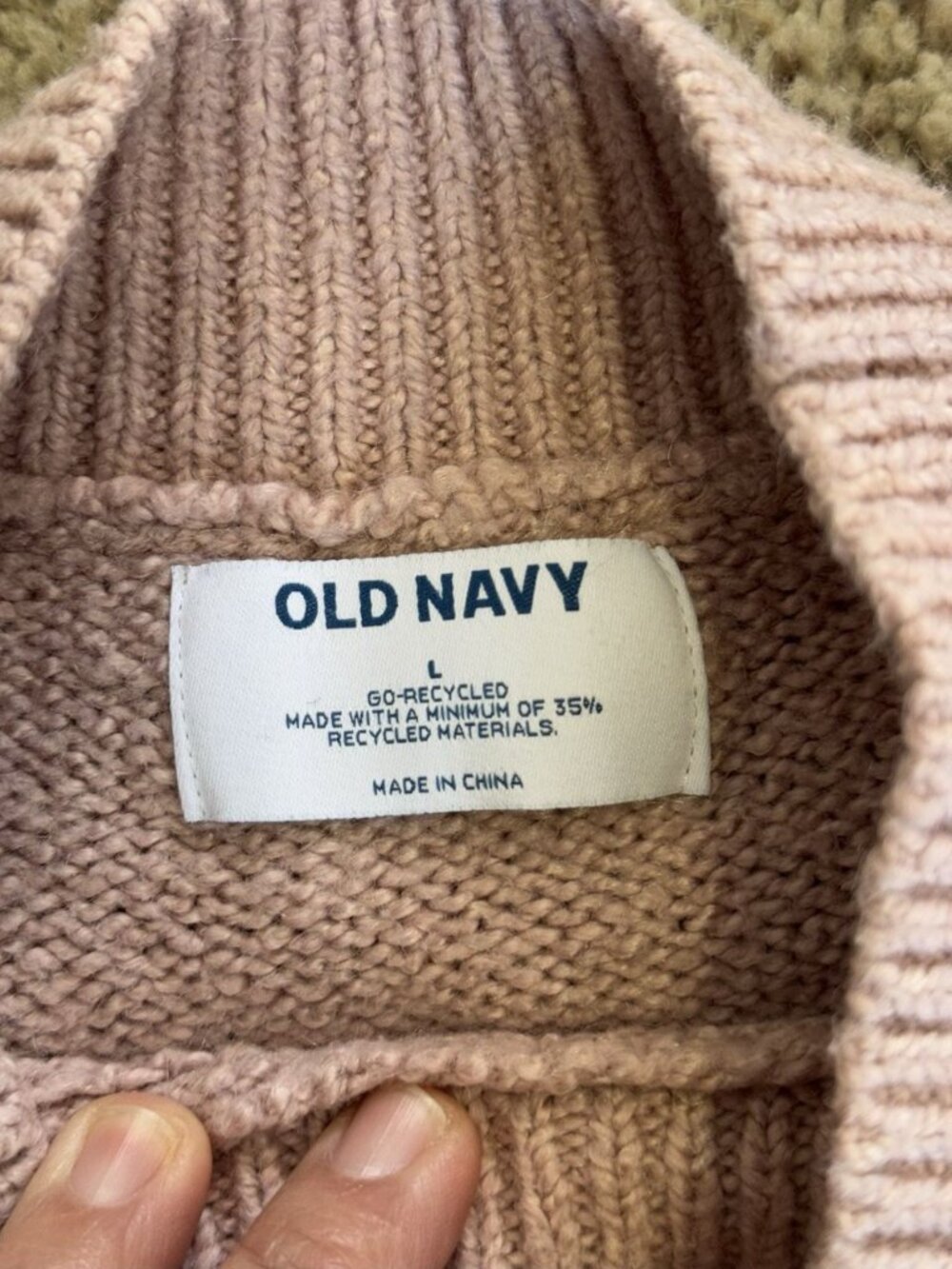 OLD NAVY Relaxed Sweater Mock Neck LARGE Casual Basic Neutral Teacher Minimal - Picture 3 of 8
